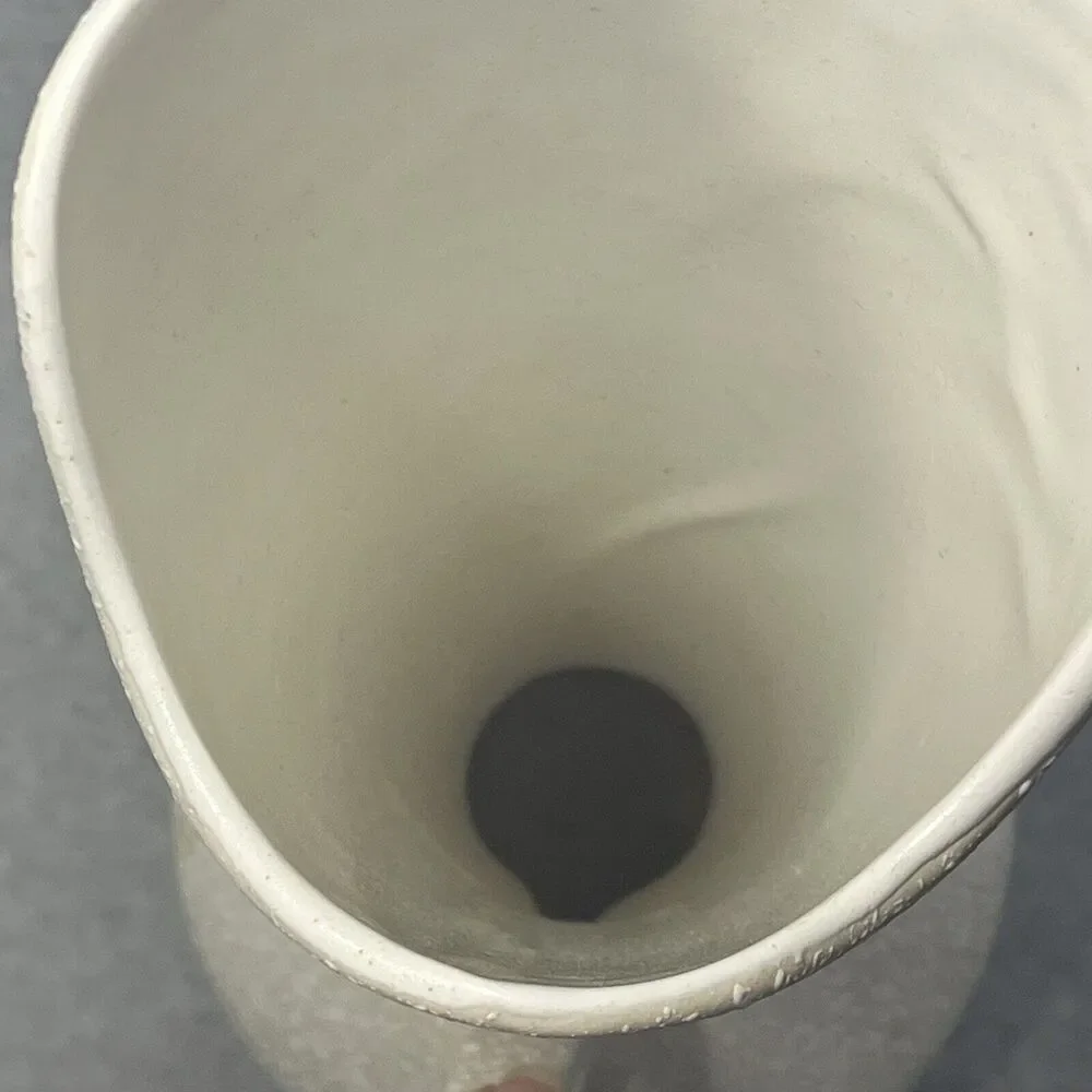 Vintage Mid Century Modern‎ 14” China Craft USA White Splatter Ware Vase C-414